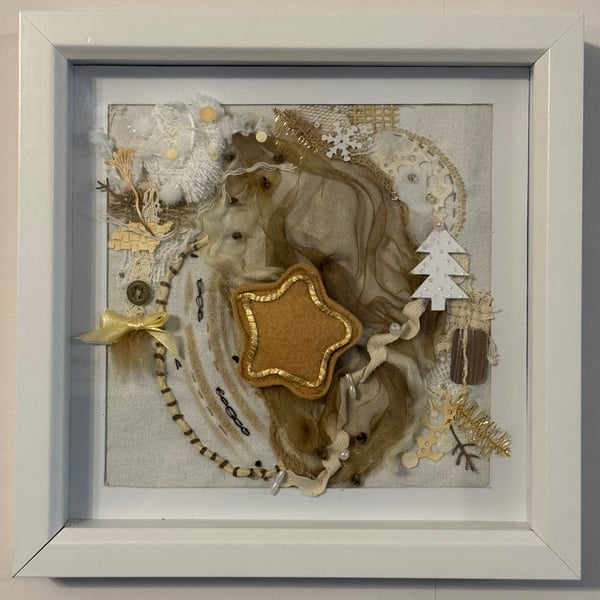 Handcrafted Christmas Star Framed Artwork