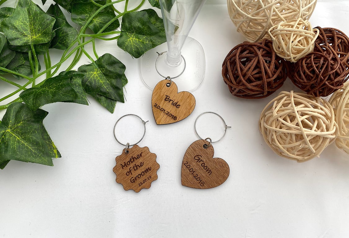 Personalised Wine Glass Charms