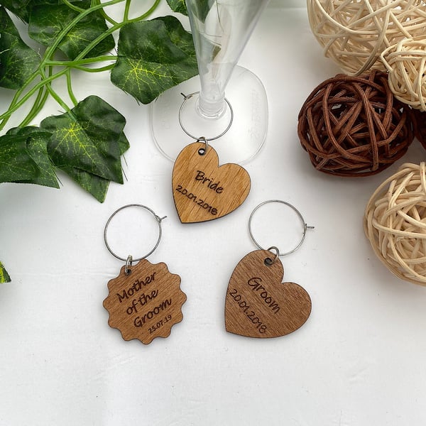 Personalised Wine Glass Charms