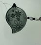 Handmade Fused Glass Beaded Hanging Bird Decoration - Image 2