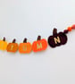 Felt Autumn Pumpkin Garland with Wool Felt Balls - Autumn Colours Gourd Bunting  - Image 7