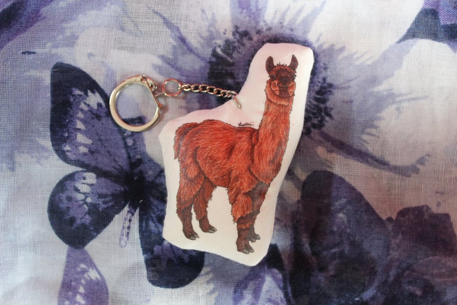 Llama Plush Keyring Animal Bag Charm Accessory