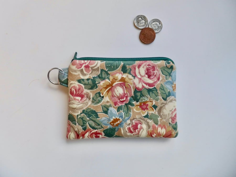  Coin purse in Sanderson floral fabric