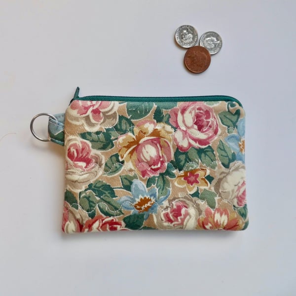  Coin purse in Sanderson floral fabric