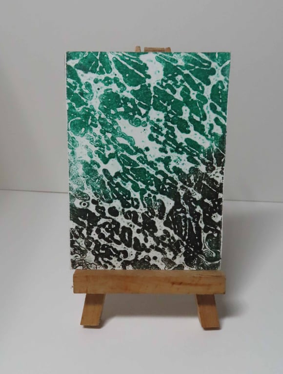 ACEO Jumble 3 Original Collagraph Print OOAK 