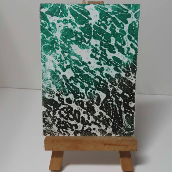 ACEO Jumble 3 Original Collagraph Print OOAK 