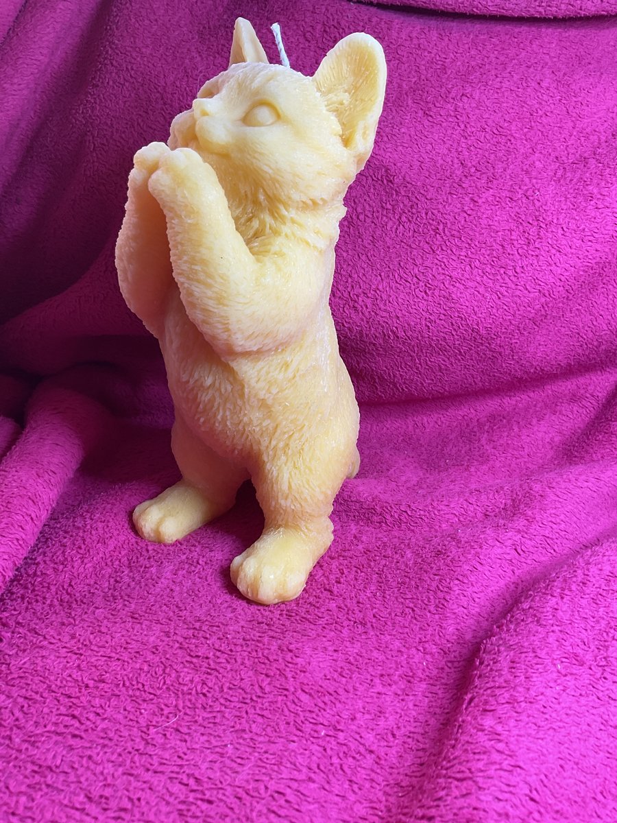 Beeswax Pussy Cat Candle 