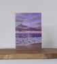 Incoming Tide, Sunrise Seascape Card Printed from an Original Artwork - Image 1