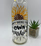 Sunflower bottle light, Yellow floral light up bottle, sunshine - Image 2