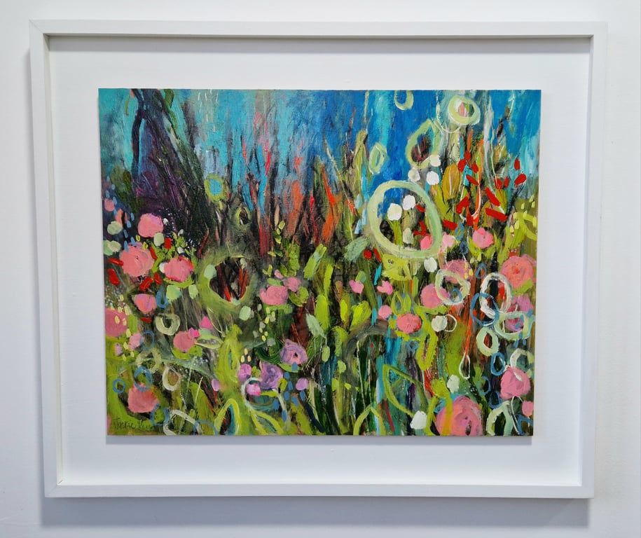  Original Abstract floral painting by Jackie Reynolds Artist