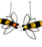  Bee Stained Glass Suncatcher Bumble Queen Insect - Image 8