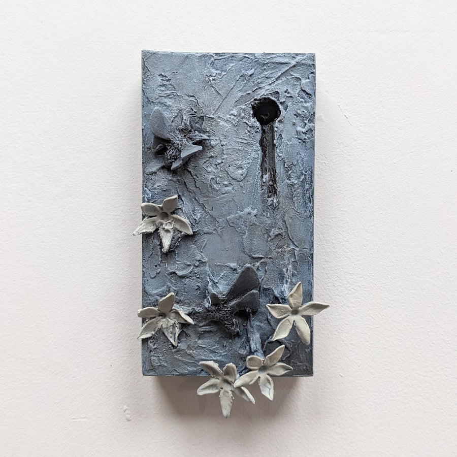 Fragments xvii - small moth and wall sculpture 