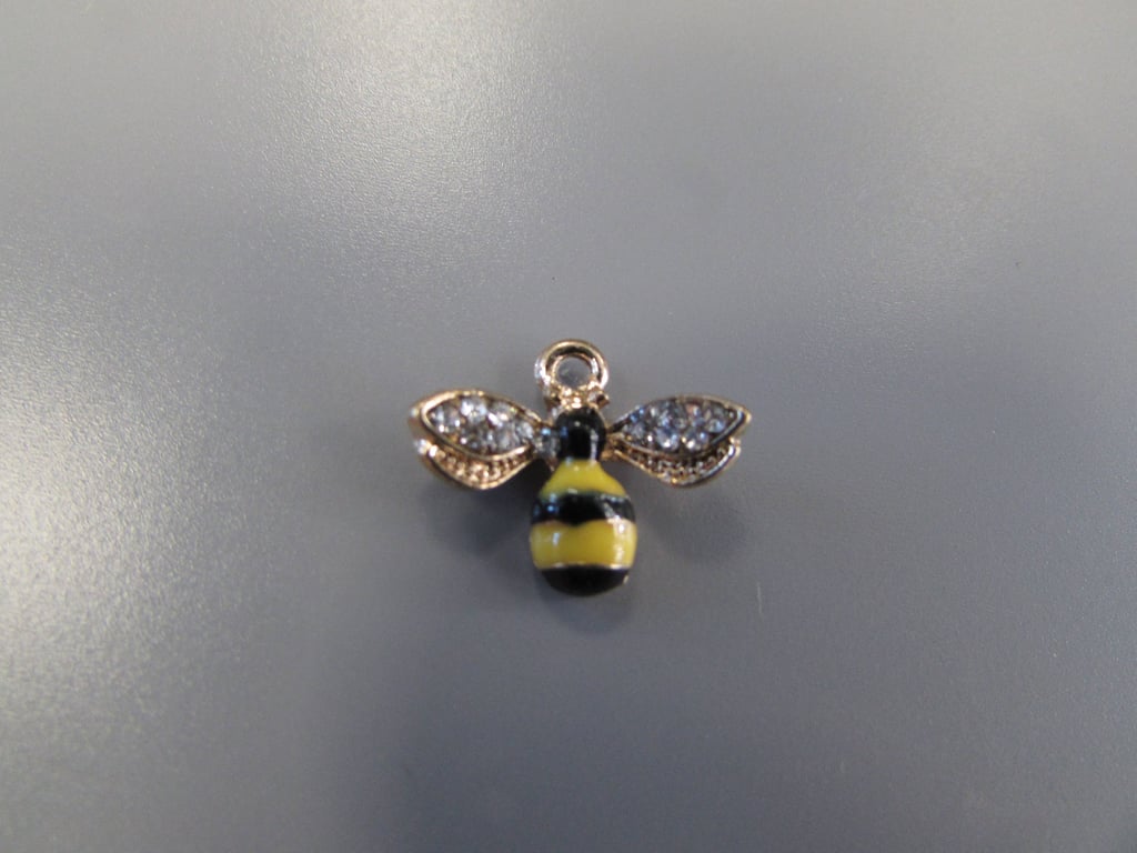 Small Bee Charm with Diamante Wings