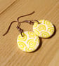 Lemon Ripple FIMO Disc Earrings - Image 1