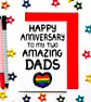 Anniversary Card For Two Dads, Gay Anniversary Card - Image 1