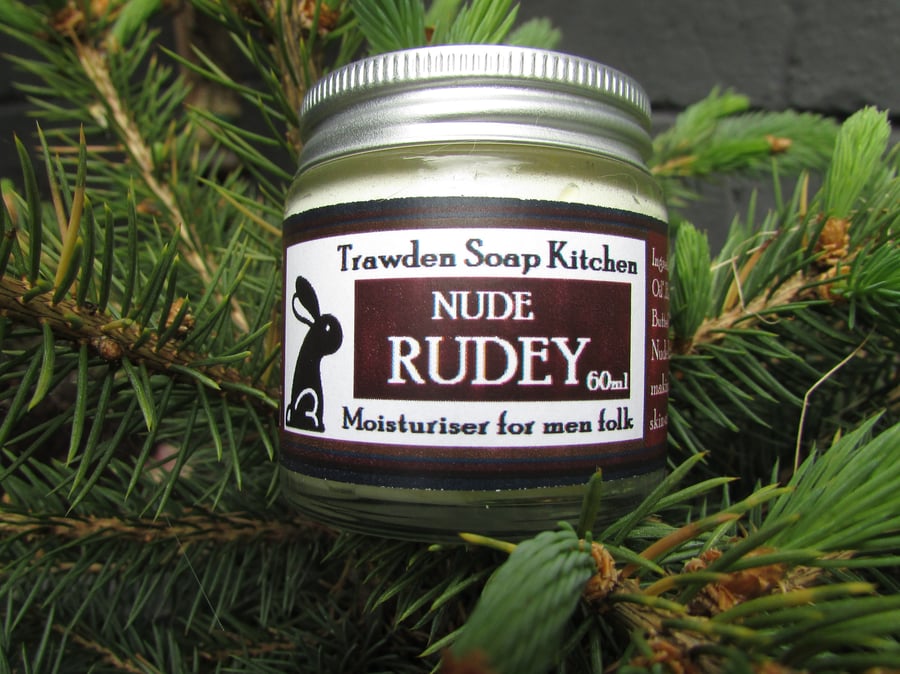 Nude Rudey - Unscented Moisturiser for Men Folk. 60ml glass jar