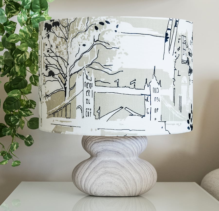 round table lamp ceiling lampshade London Tower Bridge Gifts for Londoners      