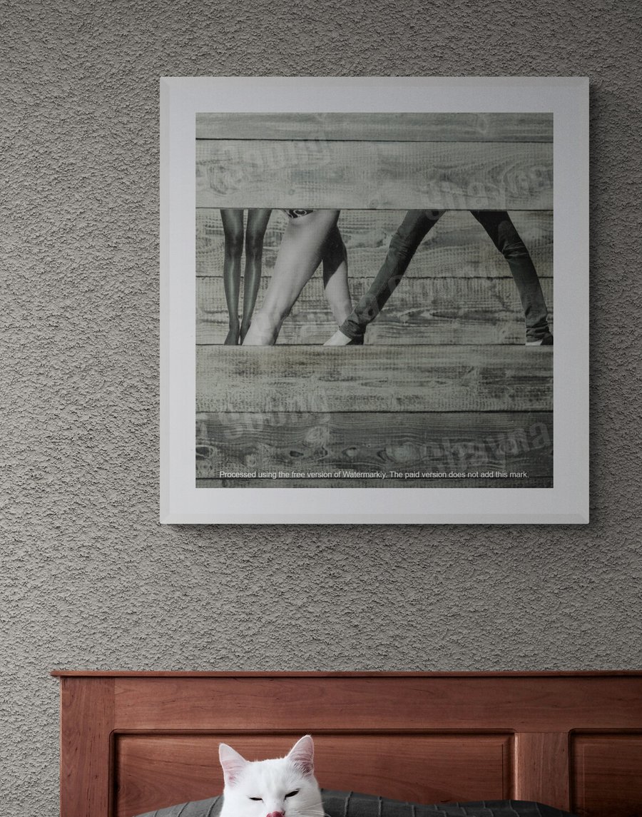 'Pedestrian' print of handmade collage