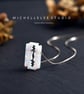 Halloween Razor Blade Opal Necklace with Sterling Silver Chain - Image 2