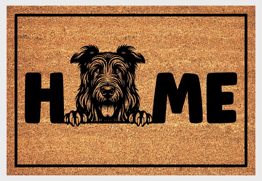 Irish Wolfhound Home Door Mat No.2 - Irish Wolfhound Dog Doormat - 3 Sizes