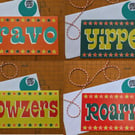 Set of 4 Circus cards