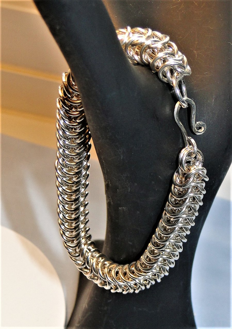 A Sterling Silver chain mail bracelet   A very special gift