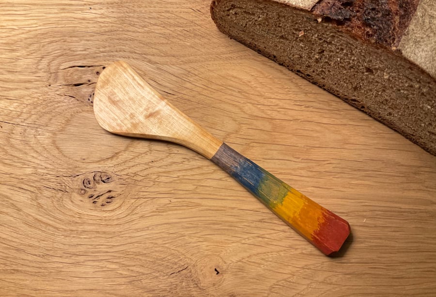 Rainbow Coloured Birch Wood Spreader