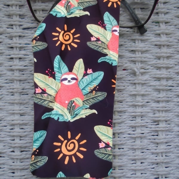 Cute Sloths Cotton Glasses Case 