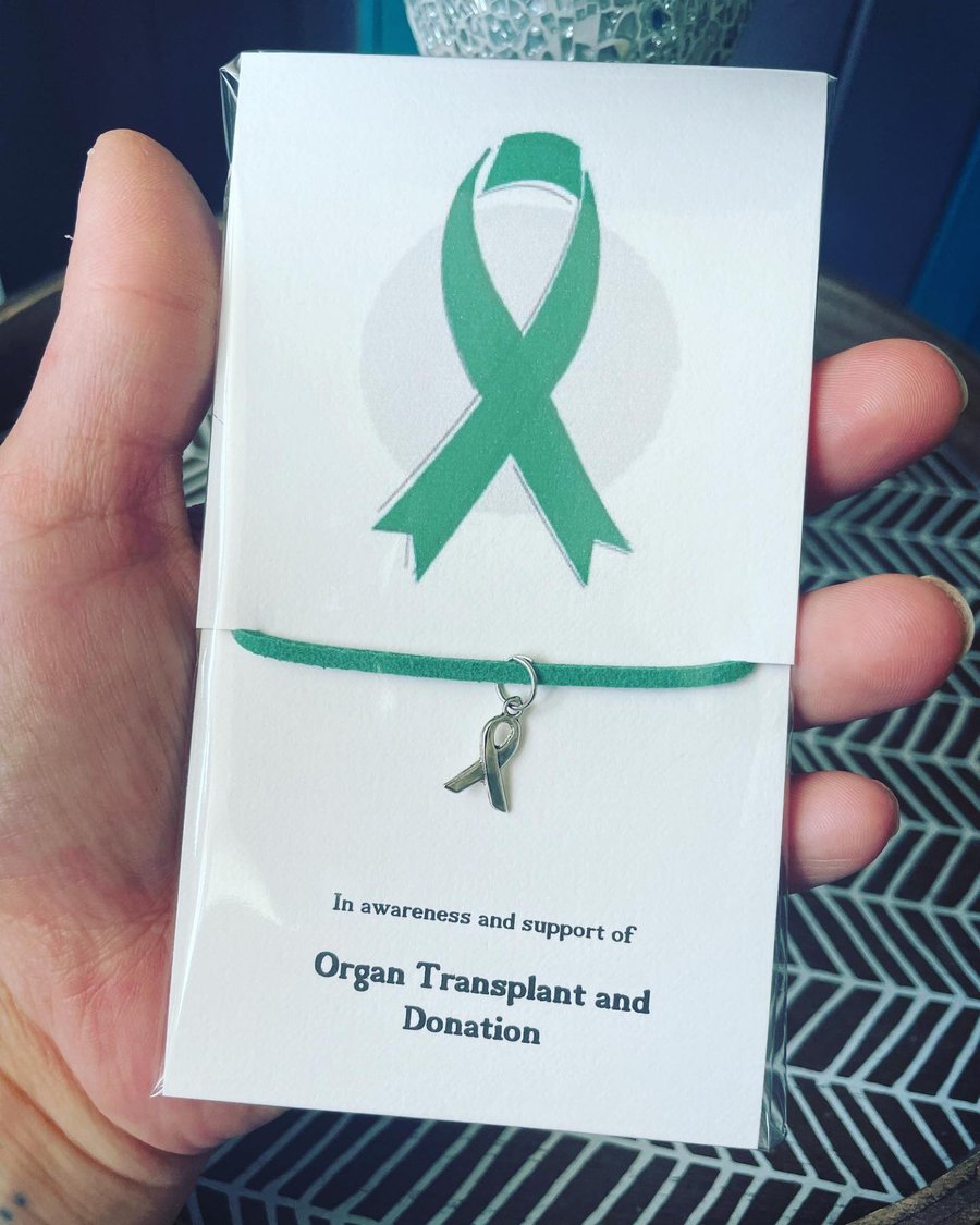 Bundle of 6 wish bracelets in awareness and support of organ transplant donation