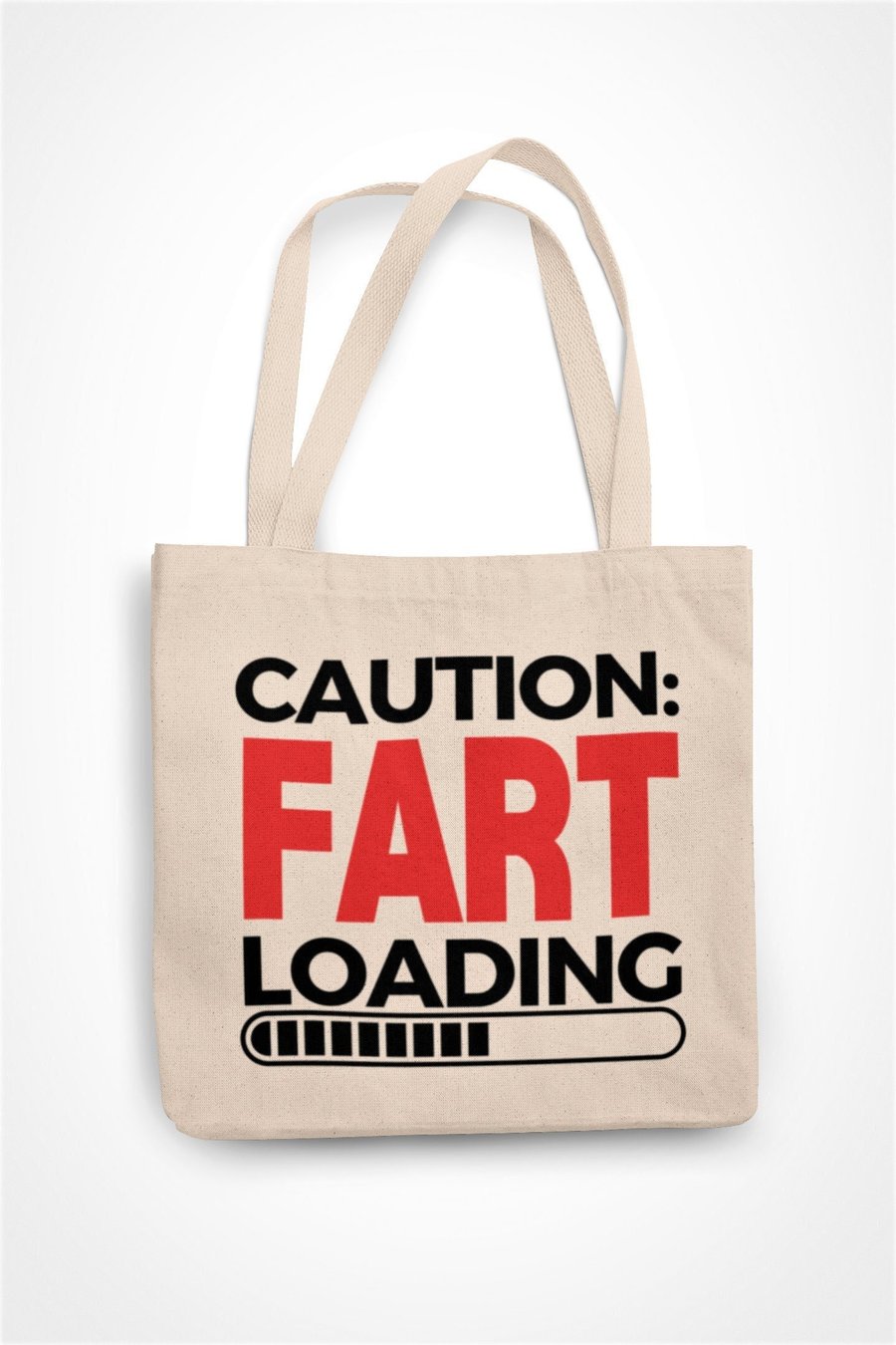 Caution Fart Loading Tote Bag Funny Novelty Shopping Bag Joke Christmas Present