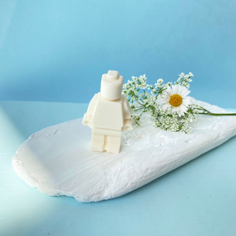 Ivory White Lego Man Brooch