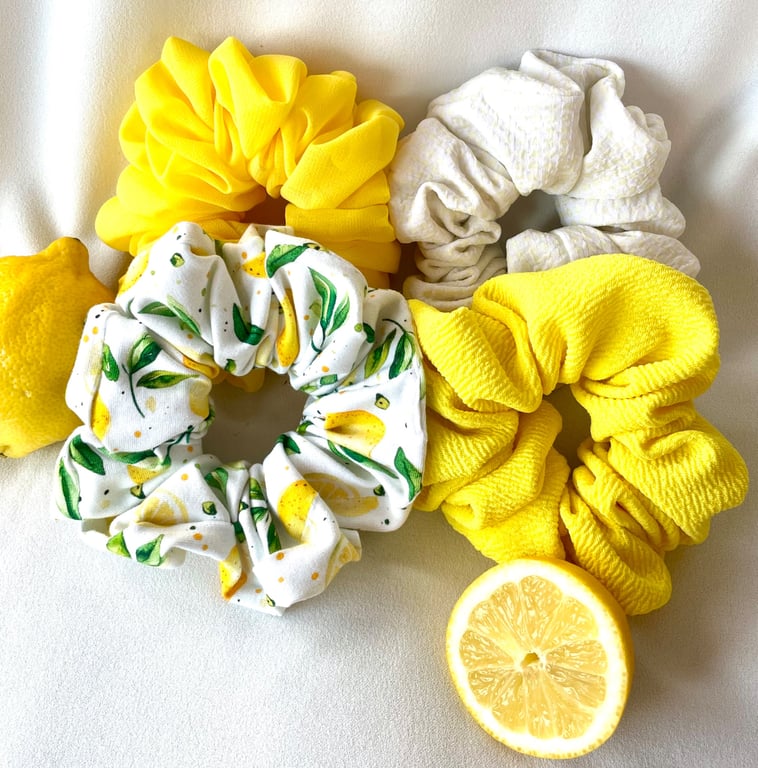 Lemon scrunchie bundle 