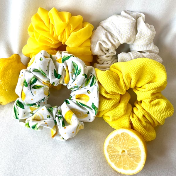Lemon scrunchie bundle 