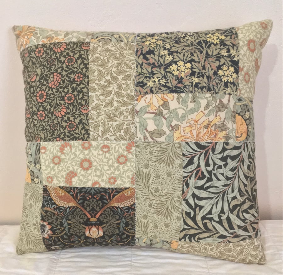 William Morris Patchwork Cushion Cover