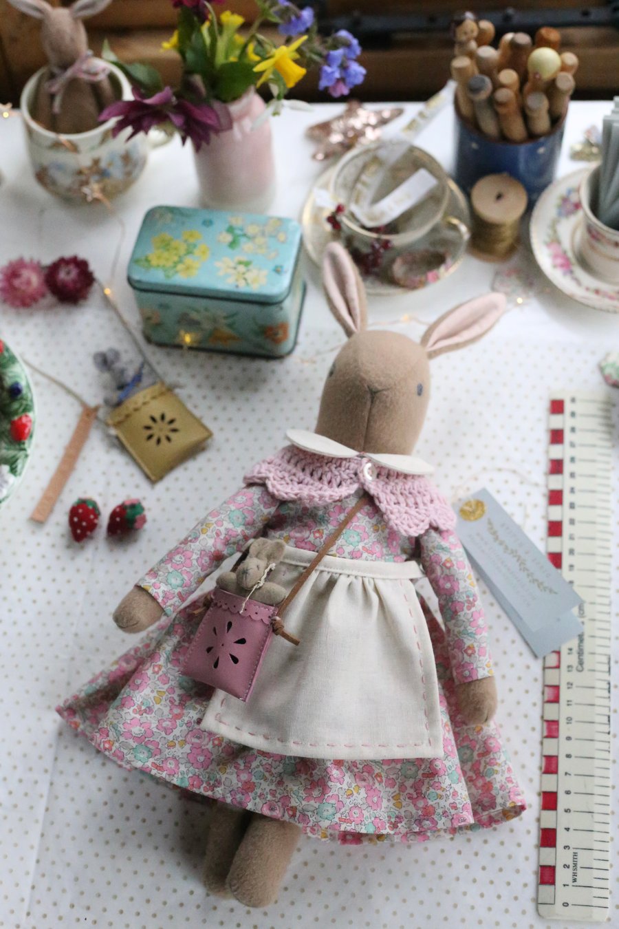 Heirloom Bunny - Medium size Liberty Betsy Ann pale pink