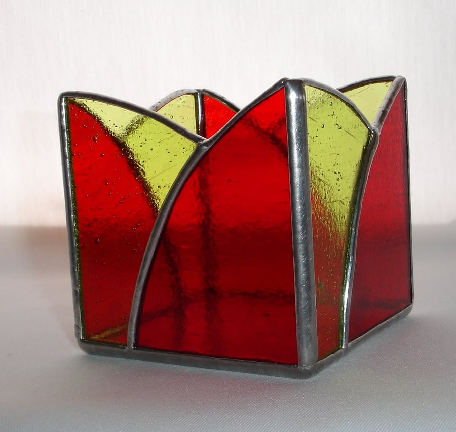 Stained Glass Candle Holder