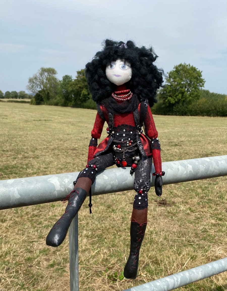 Unique Art Doll - A touch of Gothic drama