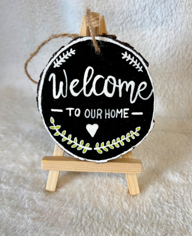 Mini Welcome to Our Home Sign – Handmade Rustic Farmhouse Decor