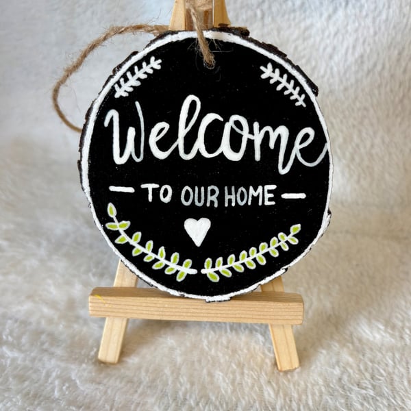 Mini Welcome to Our Home Sign – Handmade Rustic Farmhouse Decor