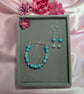 Turquoise & Crackle Clear Quartz Jewellery Set