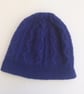Blue Cabled Hat knitting kit - Image 2