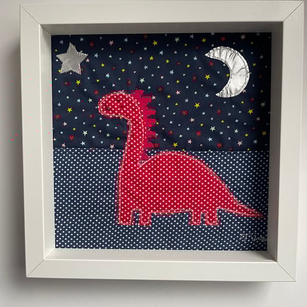 Happy dinosaur at night 