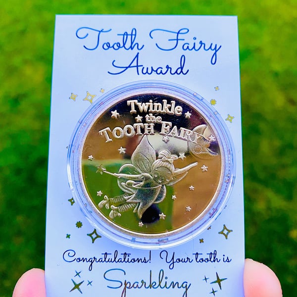 Tooth Fairy Gold Coin- Gift from the Tooth Fairy, Tooth Fairy Certifi