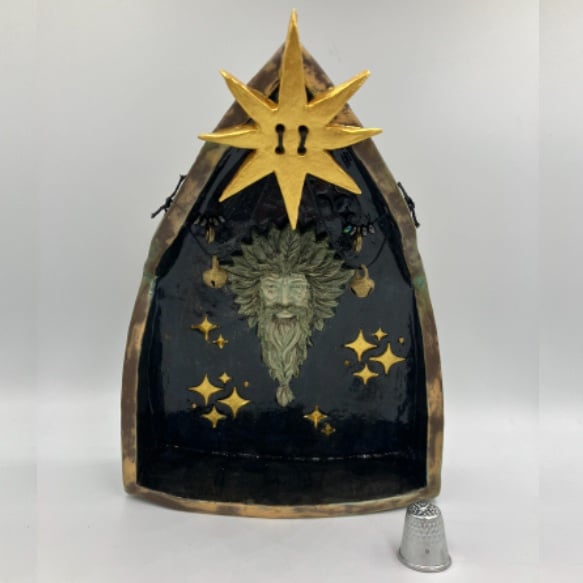 Ceramic wall shrine