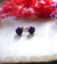 Sparkly Glitter and Resin Stud Earrings Hypoallergenic