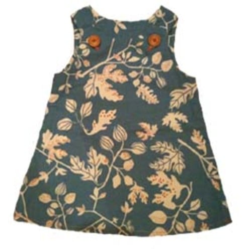 LEAF PRINT DRESS 1,2,3,4 years