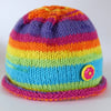 Knitted Rainbow Hat