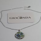 Hand Crafted Pretty Pendant - Made Using Liberty Print Fabric 