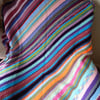 Hand knit diagonal blanket