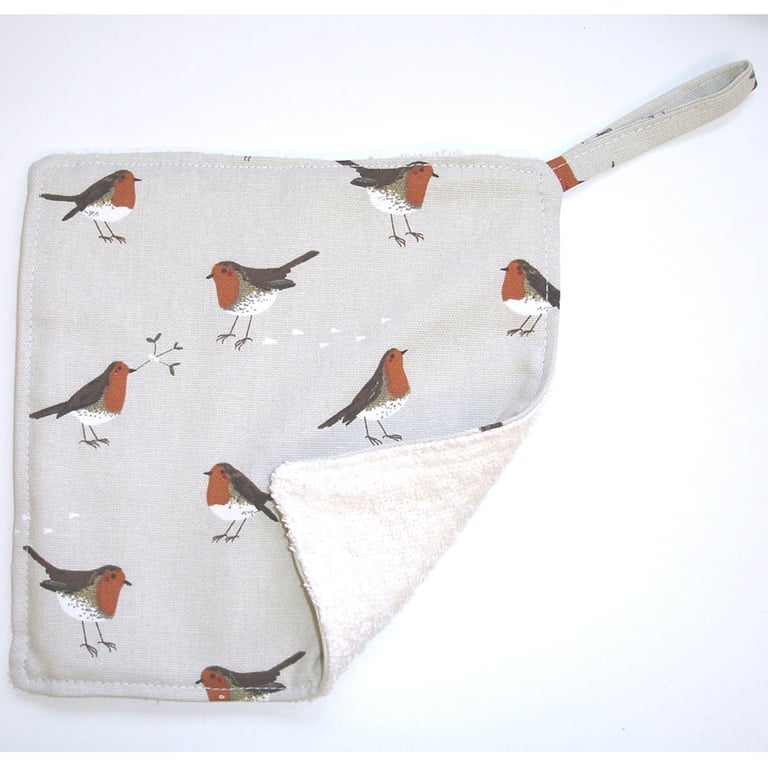 Christmas Robin Pot Holder Potholder Kitchen Grab Mat Pad Sophie Allport Robins